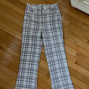 Brand New Tags On Flare Plaid Lavender Pna